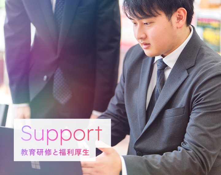 教育研修と福利厚生 Support
